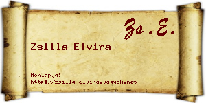 Zsilla Elvira névjegykártya